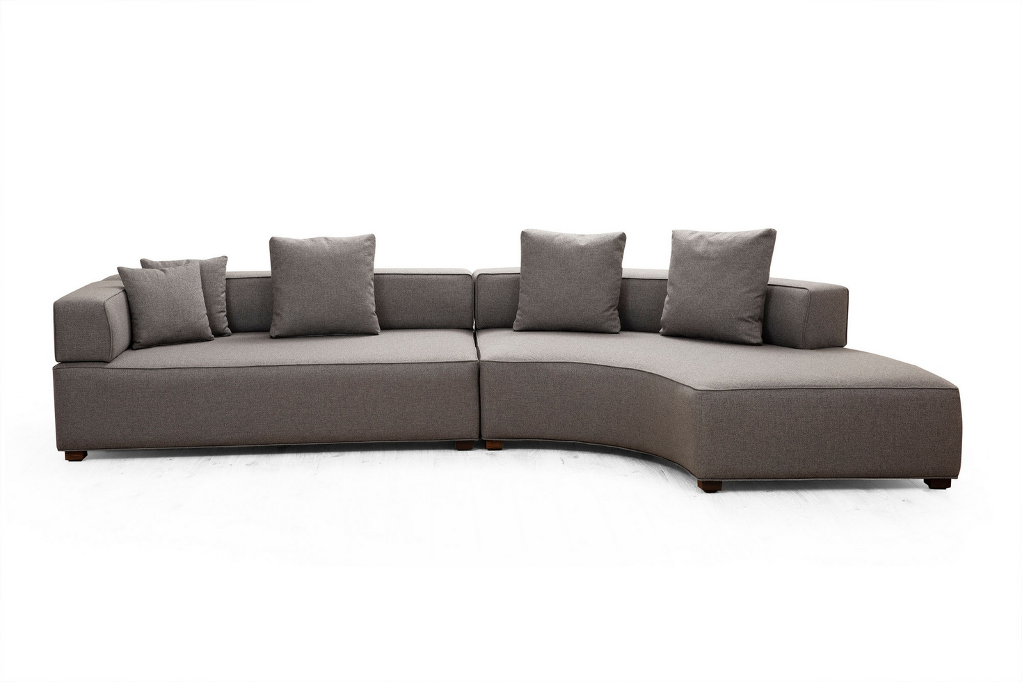 Norda Design Tyylikäs harmaa kulmasohva, pyökkirunkoinen, 180 x 105 cm