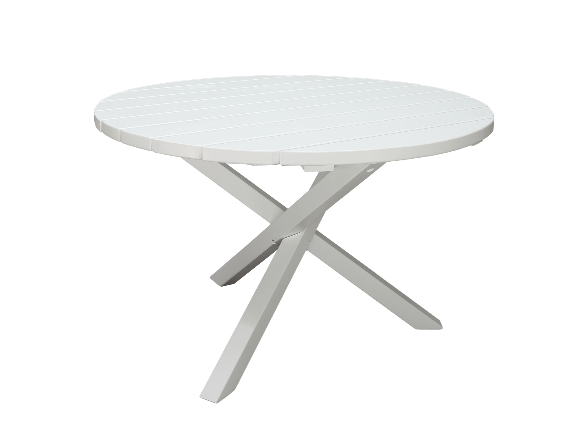 Scottsdale Puutarhapöytä Pyöreä Valkoinen Ø 112 cm