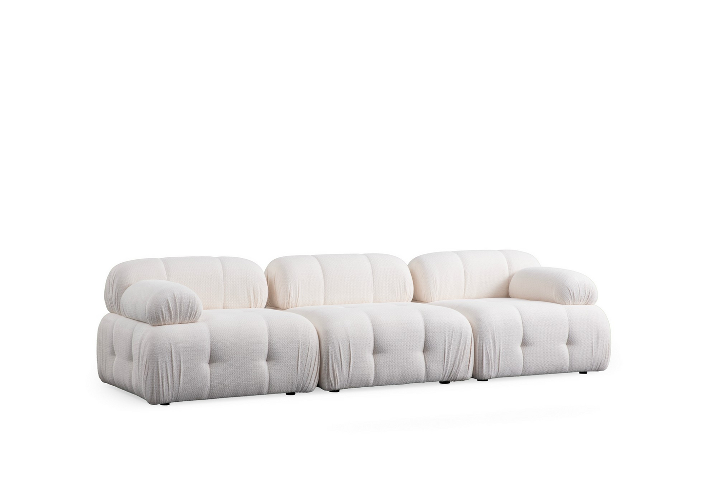 Norda Design Moderni 3-istuttava sohva, valkoinen, 290 cm