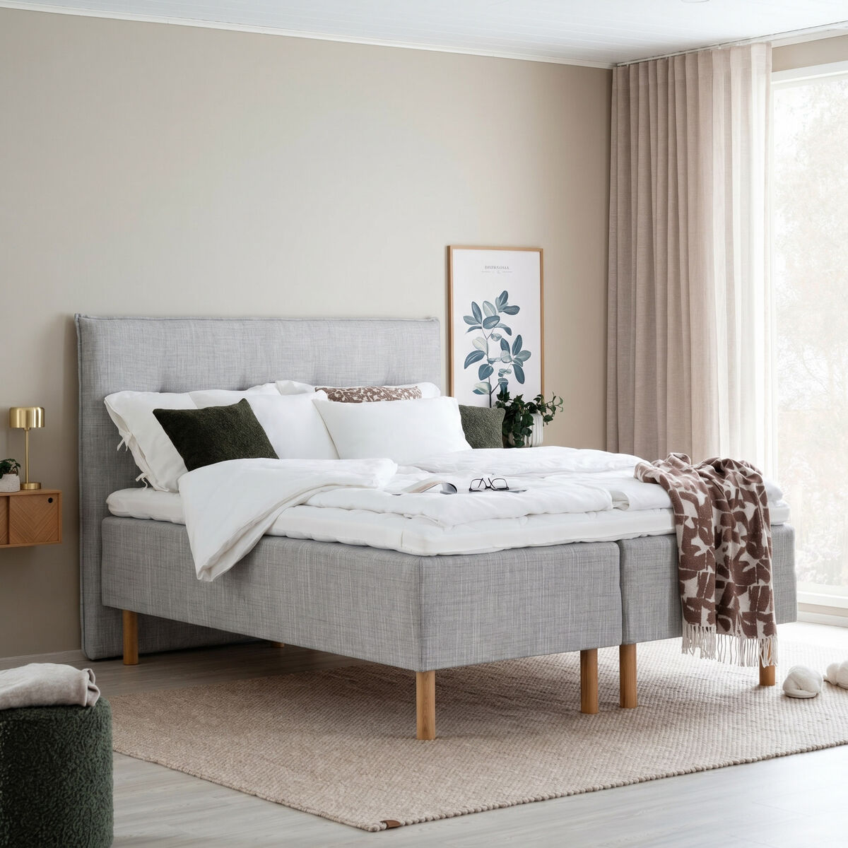 Unia Hopea M 160x200 harmaa