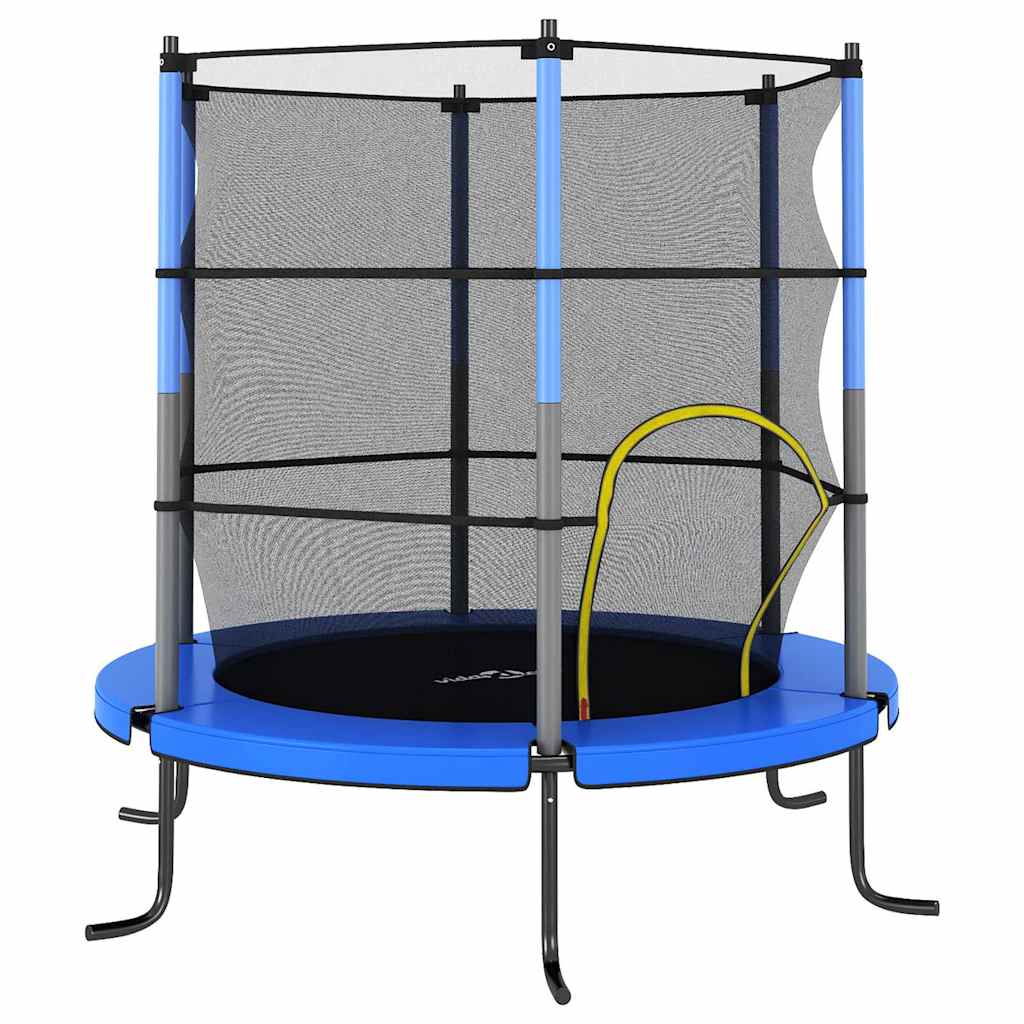 vidaXL Trampoliini suojaverkolla pyöreä 140x160 cm sininen