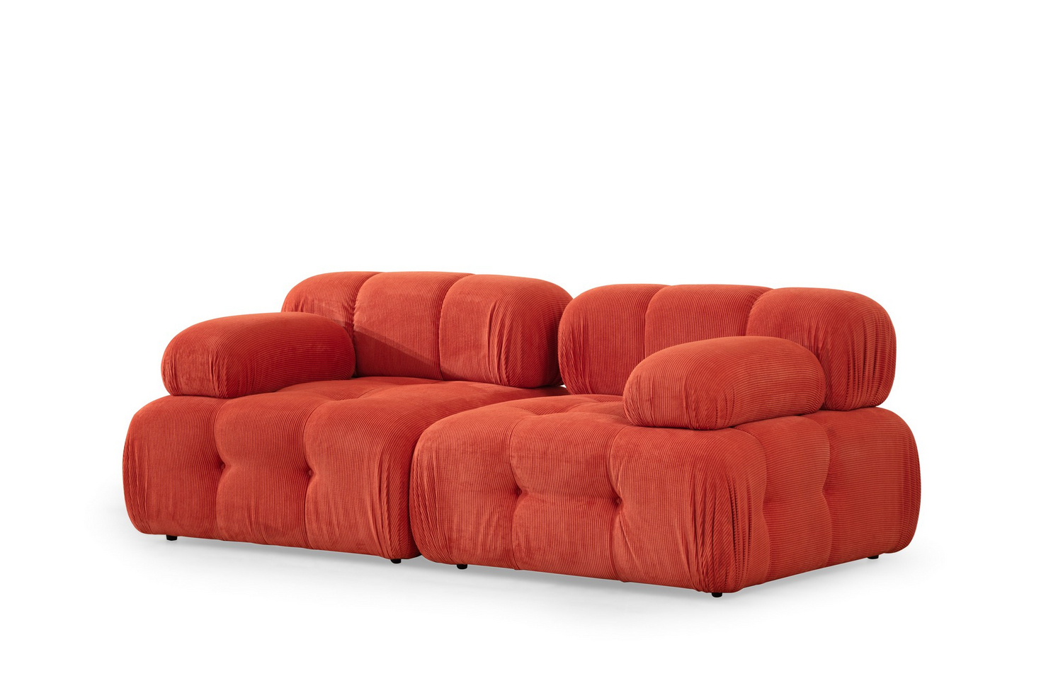 Norda Design Tyylikäs 2-istuttava sohva, punainen, 200 x 100 x 80 cm