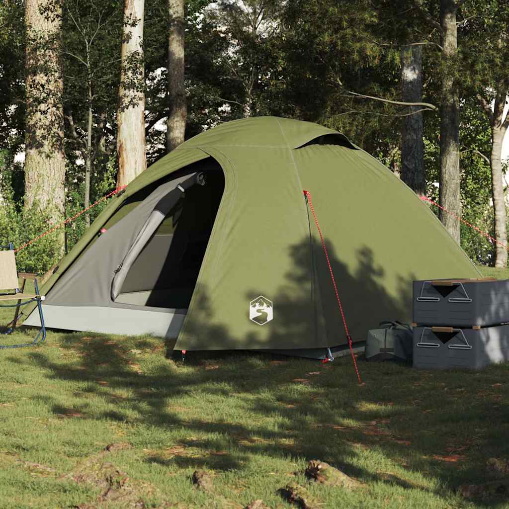 vidaXL Camping Teltta Dome 4-hengen oliivinvihreä